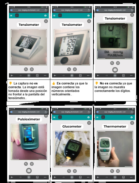 Exemplos gerais de captura correta e incorreta